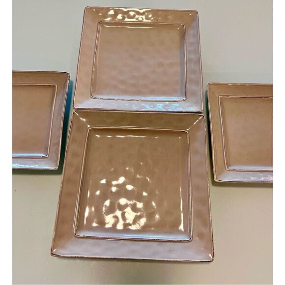 Pier 1 Martillo Fog Square 2 Dinner Plate & 2 Salad Plates NOS Set of 4 Disconti - Picture 4 of 10